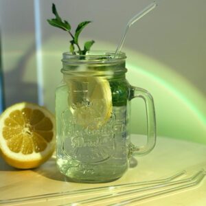 Premium Bent Glass Drinking Straws - package of 150 pcs